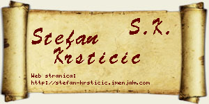 Stefan Krstičić vizit kartica